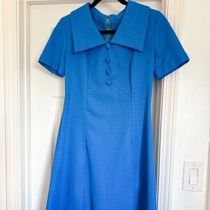 Vintage Blue A-Line Dress